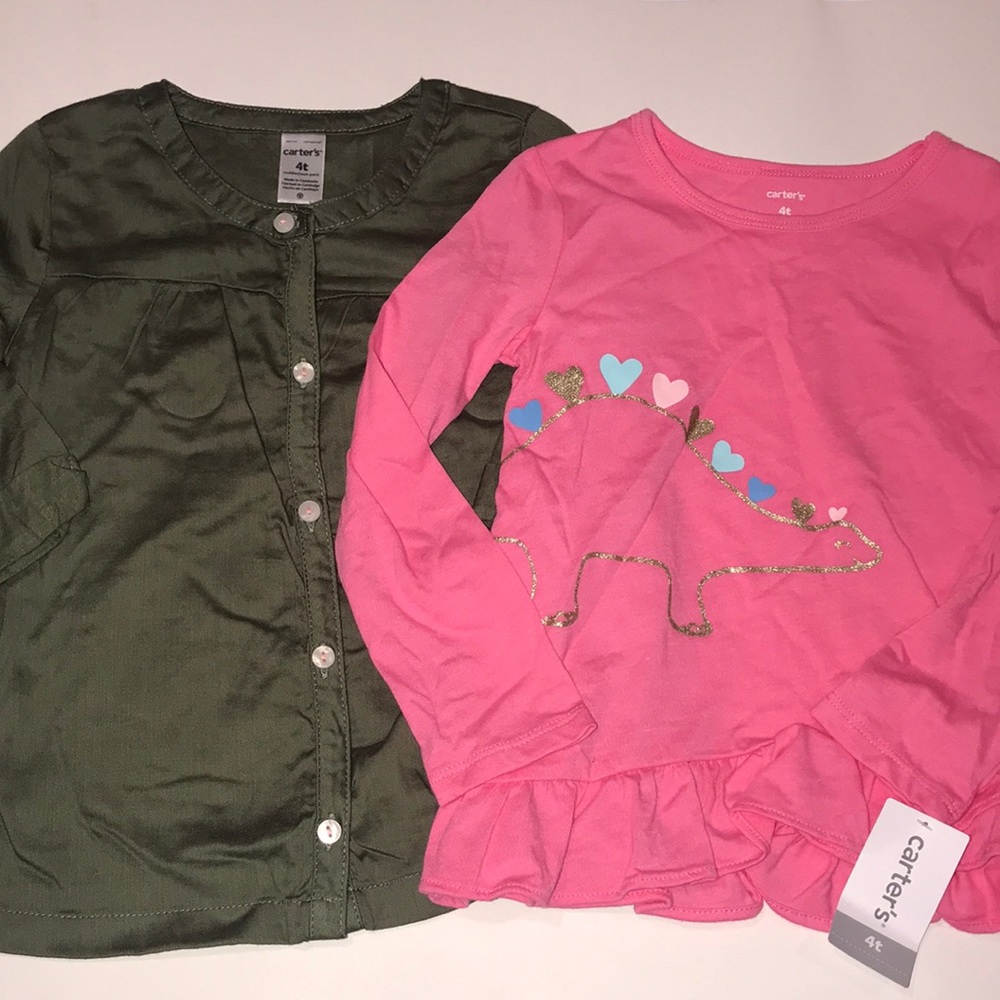 Carters Long Sleeve Top Lot Girls 4T NWT